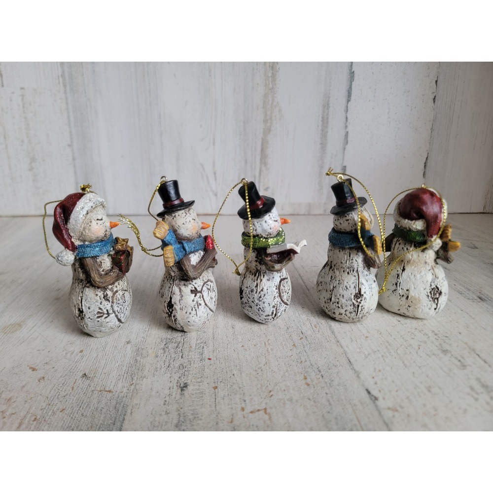 Snowman rustic I heart grandma grandpa you me‎ ornament Xmas set - Picture 7 of 9